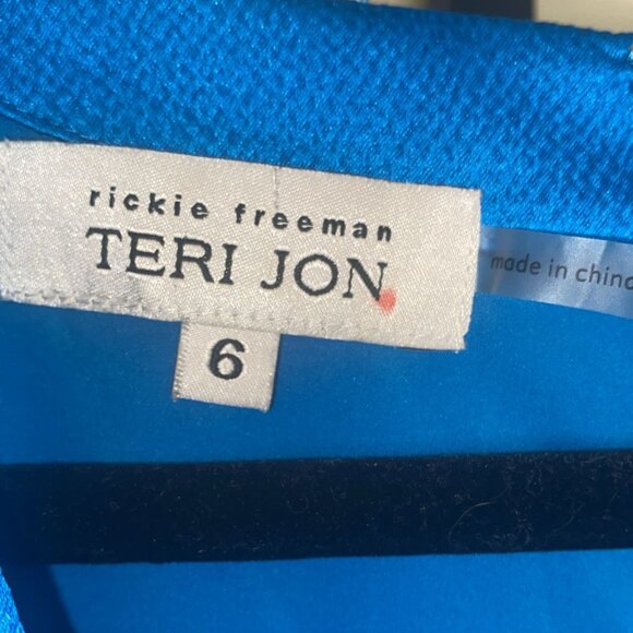 Teri Jon by Rickie Freeman Crystal-Belted Satin Gown - Picture 4 of 8